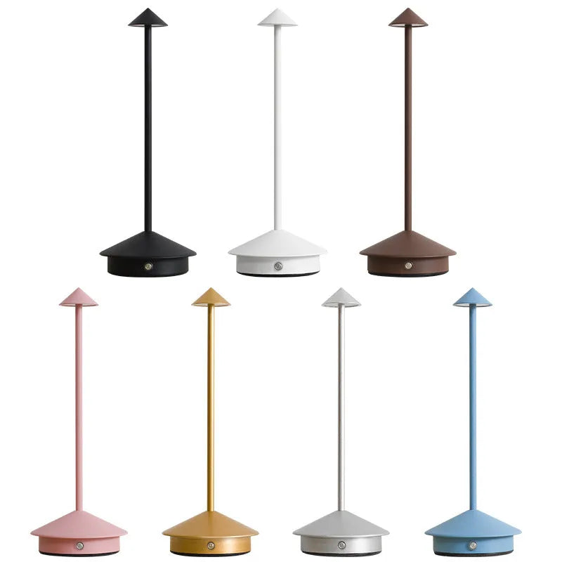Cordless LED Table Lamp with Touch Dimming and USB Charging