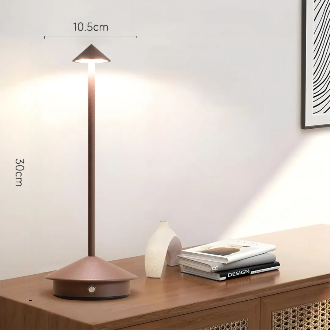 Cordless LED Table Lamp with Touch Dimming and USB Charging