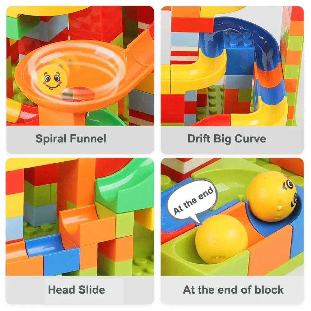 Creative Marble Run Building Block Set for Ages 3+