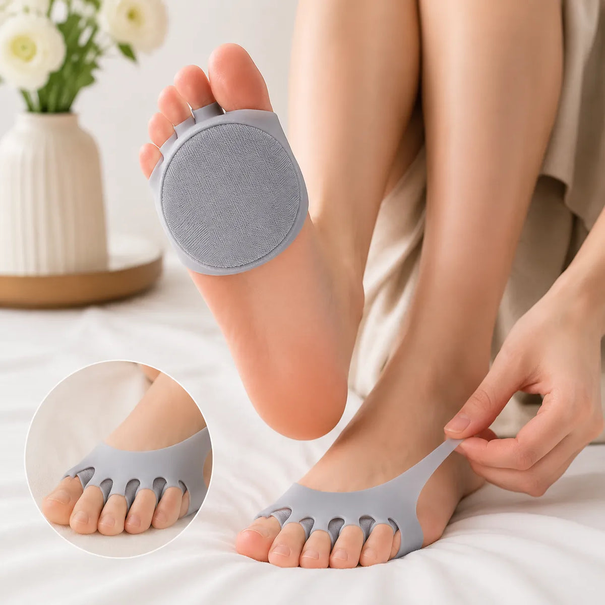 Cushioned Gel Insoles with Non-Slip Grip