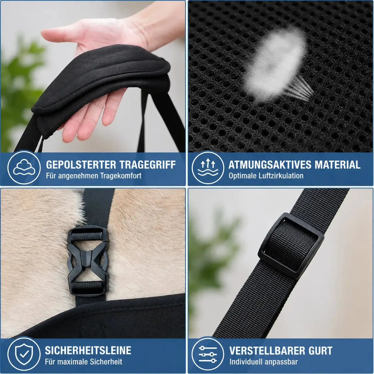 Dog Lift Harness with Adjustable Support Straps