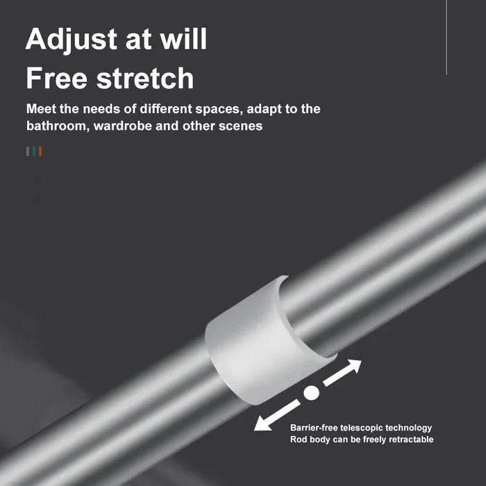 Drill-Free Adjustable Tension Rod for Curtains