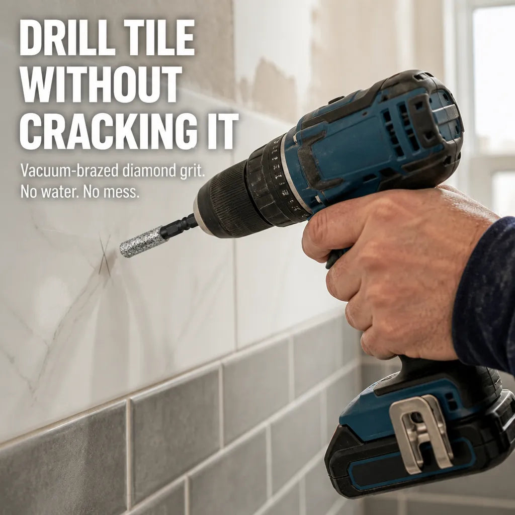 Dry Diamond Drill Bit Set with Hex Shank