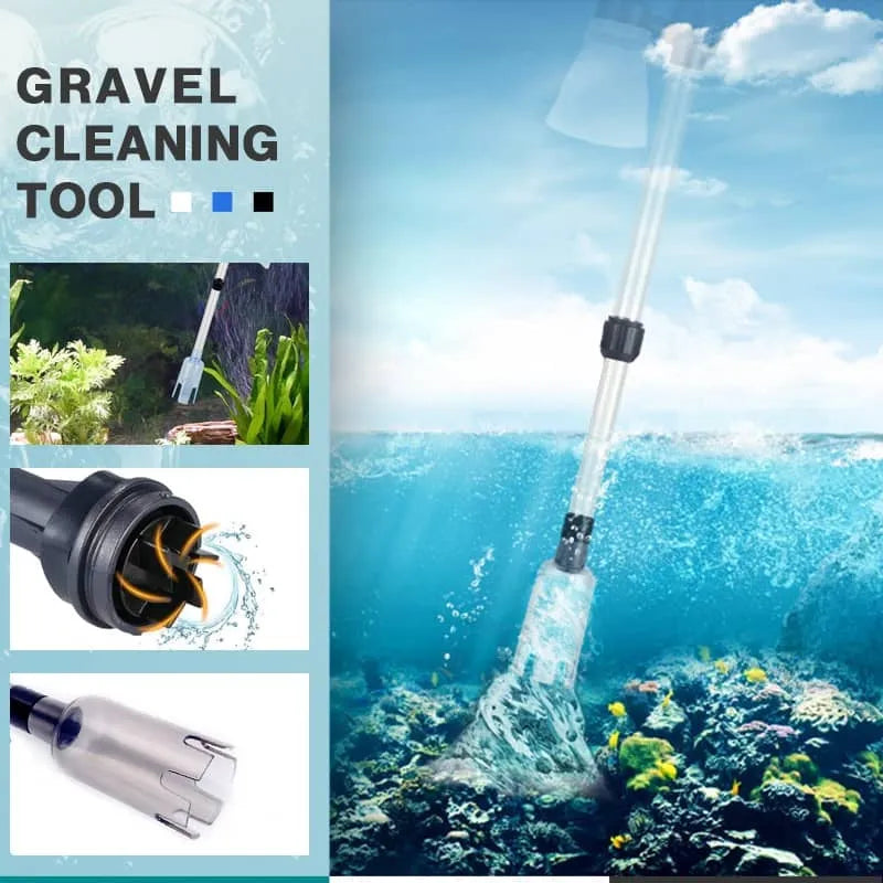 Electric Aquarium Gravel Cleaner with Adjustable Tube