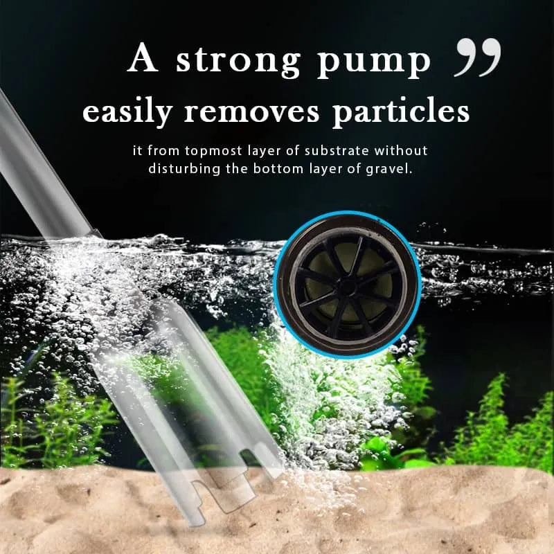 Electric Aquarium Gravel Cleaner with Adjustable Tube