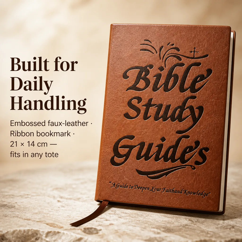 Faux Leather Bible Study Guide with Dedicated Book Pages
