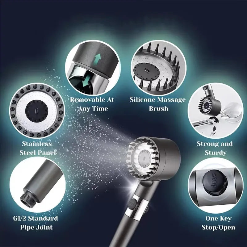 Filtered Handheld Showerhead with 5 Replacement Filters