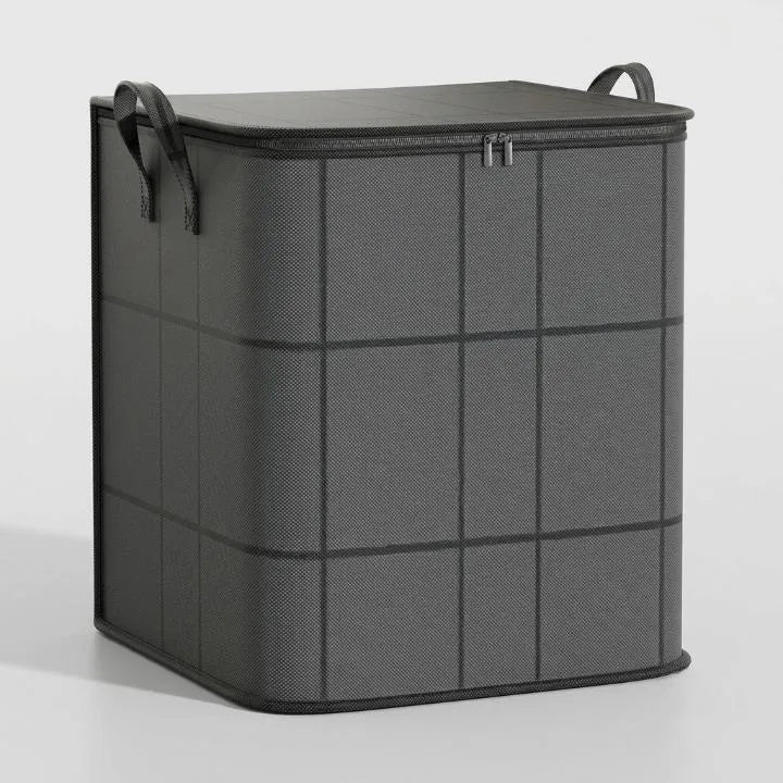 Foldable Bedding Storage Bag with Dual Zipper