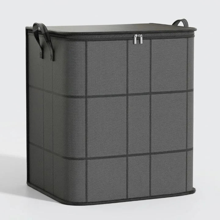 Foldable Bedding Storage Bag with Dual Zipper