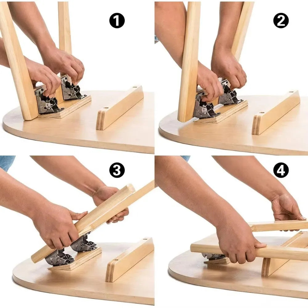Folding Table Leg Brackets with 90° Automatic Lock