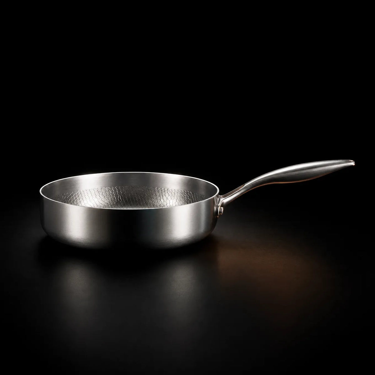 Forged Titanium Deep Frying Pan with High Rim