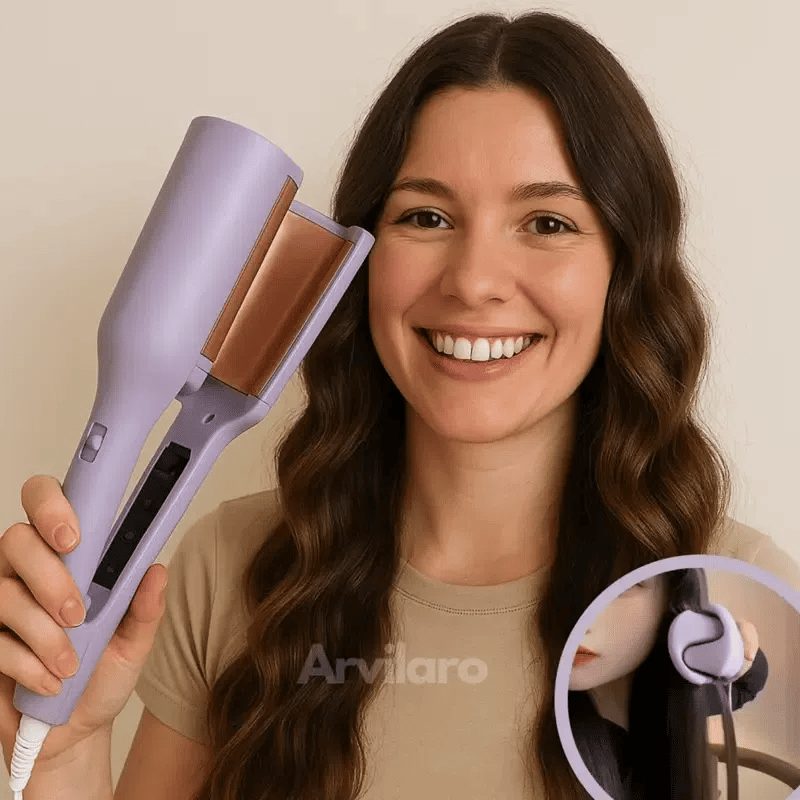 French Wave Hair Curler with Ceramic Coating