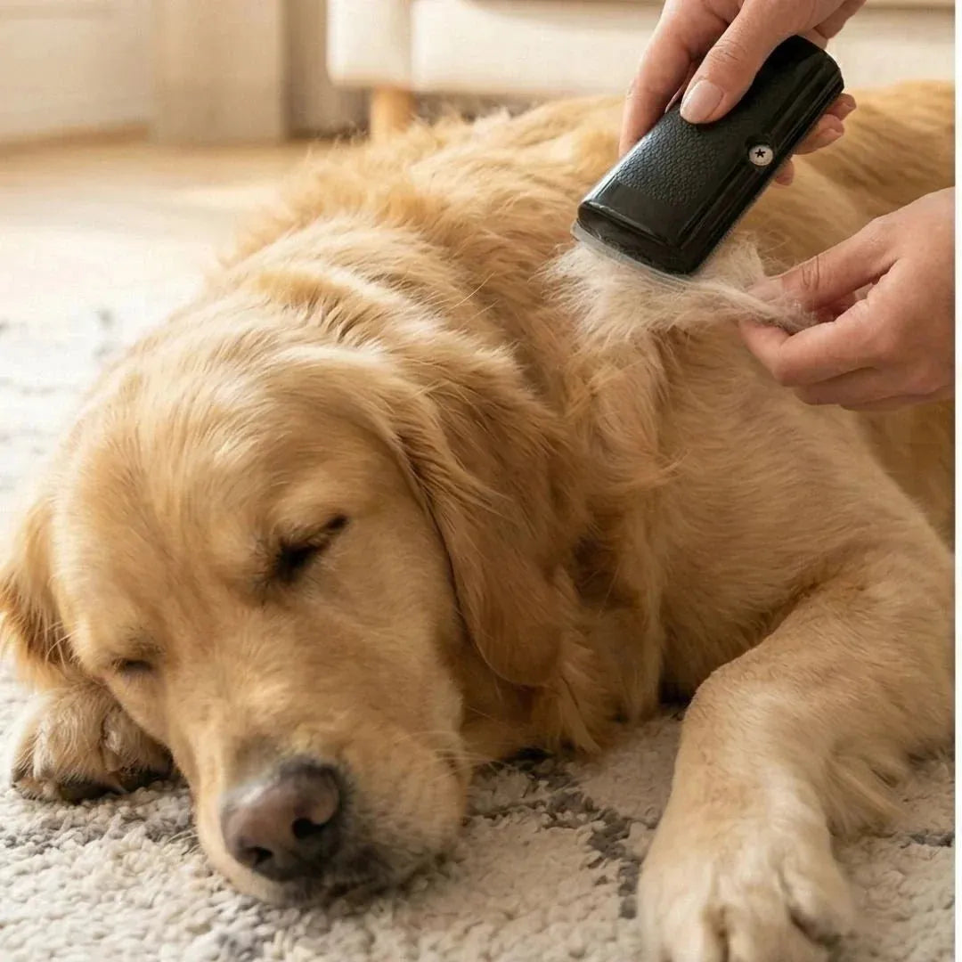 Gentle Undercoat Deshedding Grooming Brush for Dogs and Cats