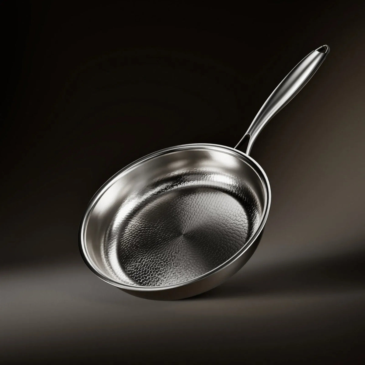 Hammered Titanium Frying Pan with Chemical-Free Coating
