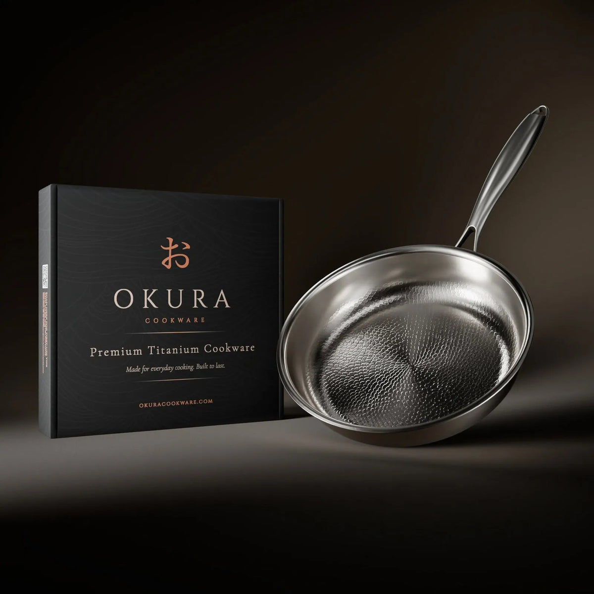 Hammered Titanium Frying Pan with Chemical-Free Coating