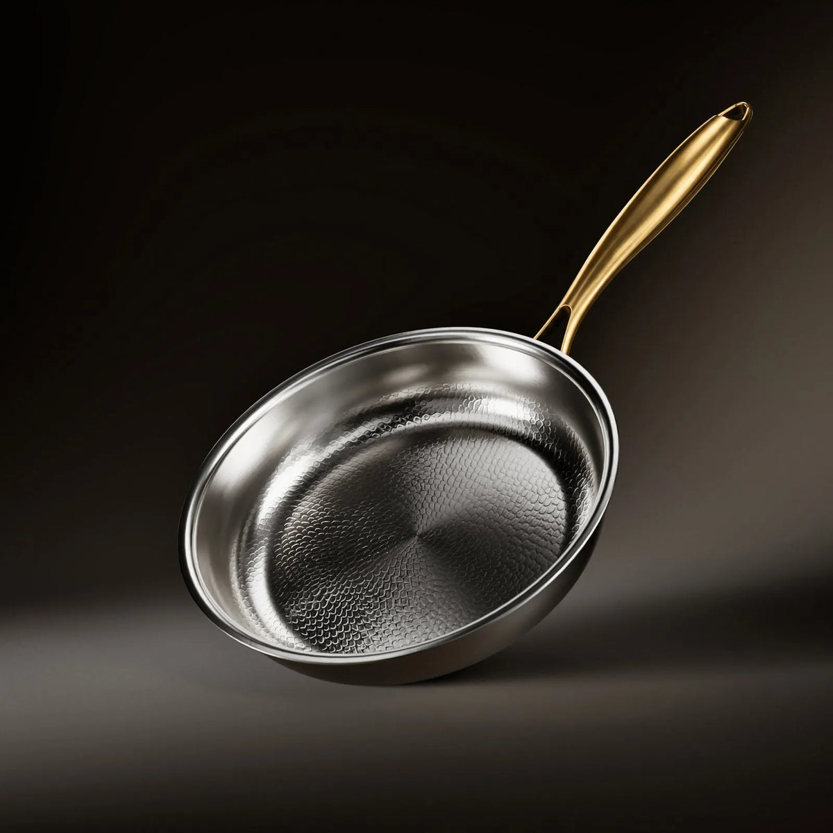 Hand-Hammered Titanium Frying Pan with Uncoated Surface