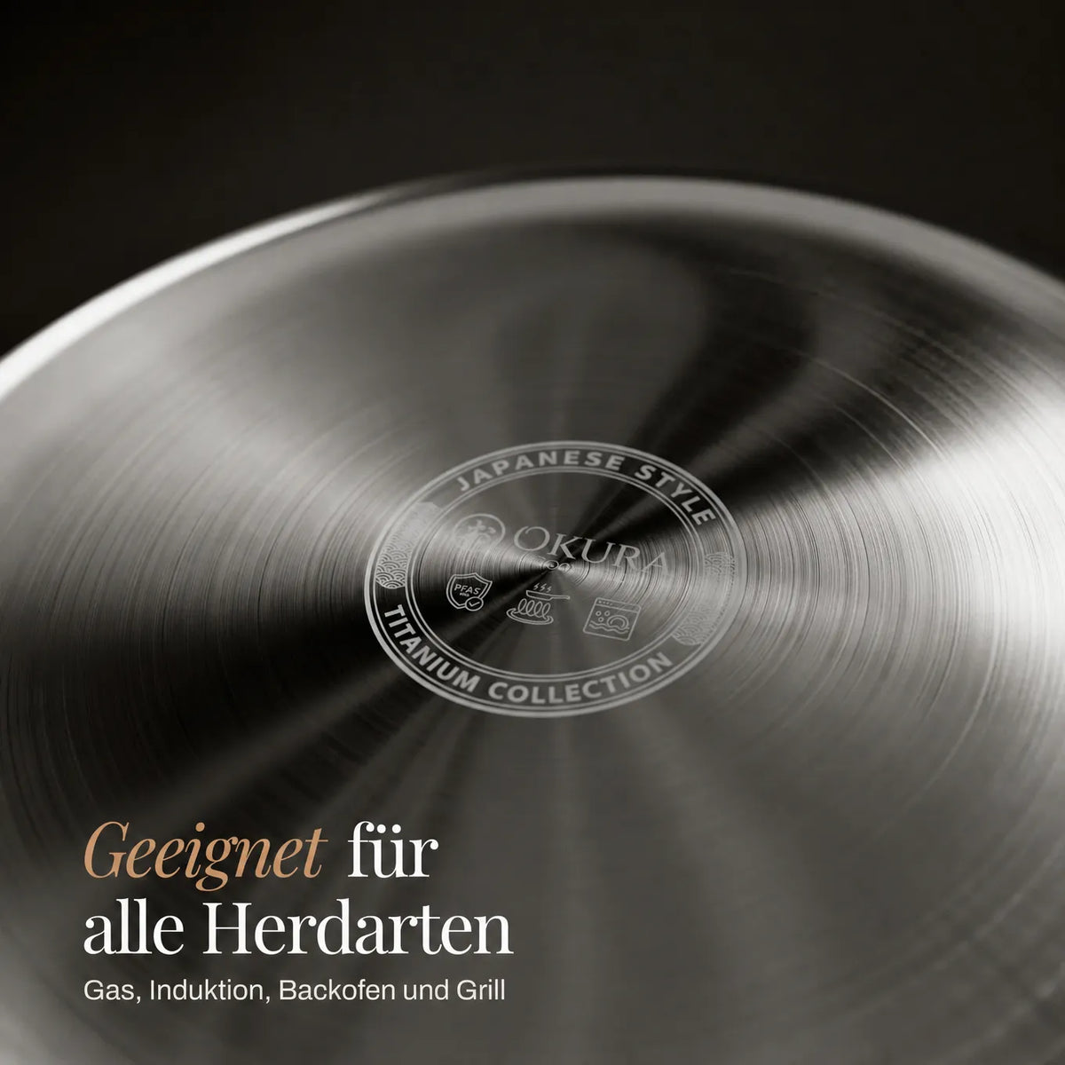 Hand-Hammered Titanium Frying Pan with Uncoated Surface