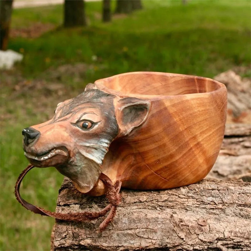 Handmade Wooden Outdoor Camping Mug