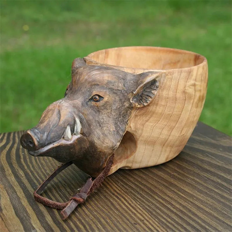 Handmade Wooden Outdoor Camping Mug