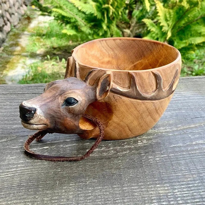 Handmade Wooden Outdoor Camping Mug