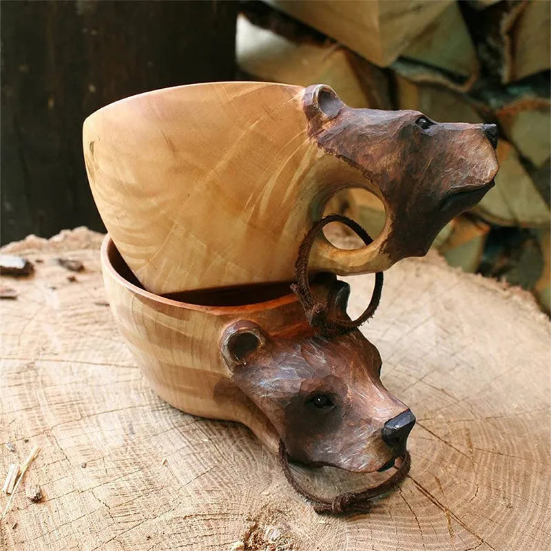 Handmade Wooden Outdoor Camping Mug