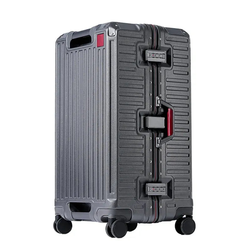Hard-Shell Travel Suitcase with Wide Handle