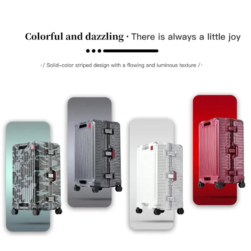 Hard-Shell Travel Suitcase with Wide Handle