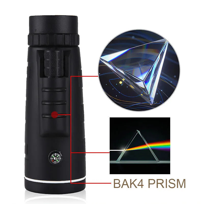 HD Monocular Telescope with Compact Lightweight Design