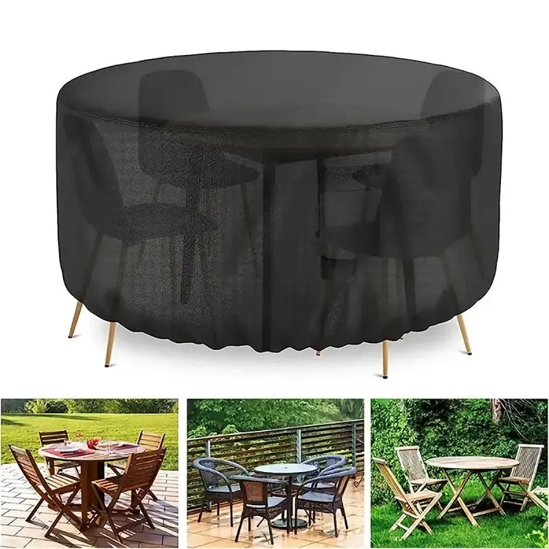 Heavy-Duty Round Patio Furniture Cover with Air Vents