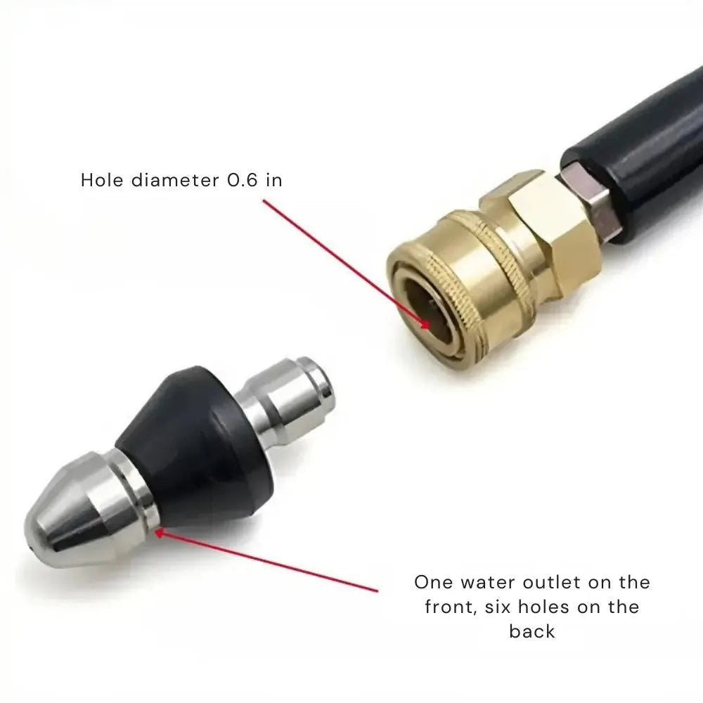 High Pressure Drain Cleaning Jetter Nozzle for Garden Hose