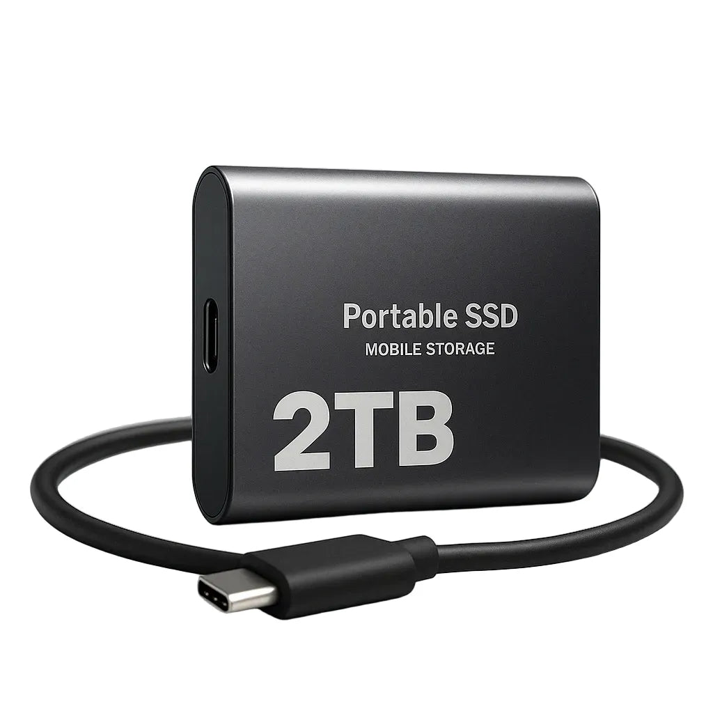 High-Speed External SSD with 2 TB Storage Capacity