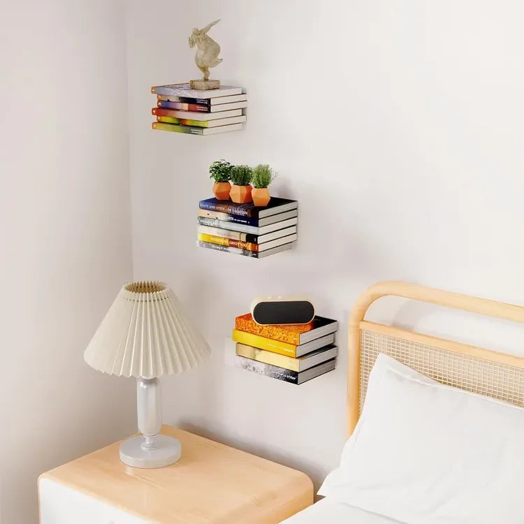 Invisible Floating Bookshelf for Wall Storage