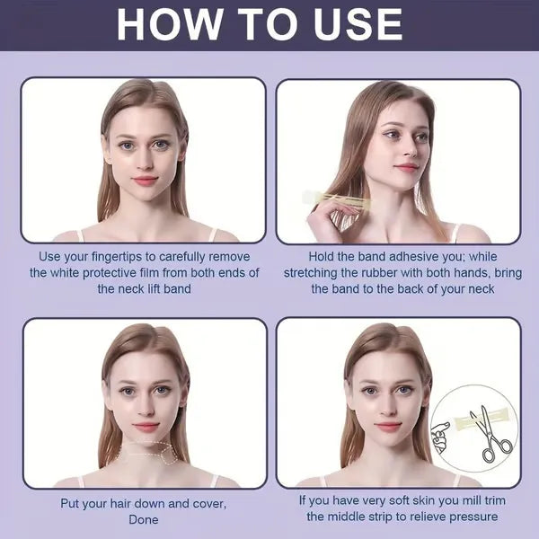 Invisible Neckline and Jawline Lifting Tape