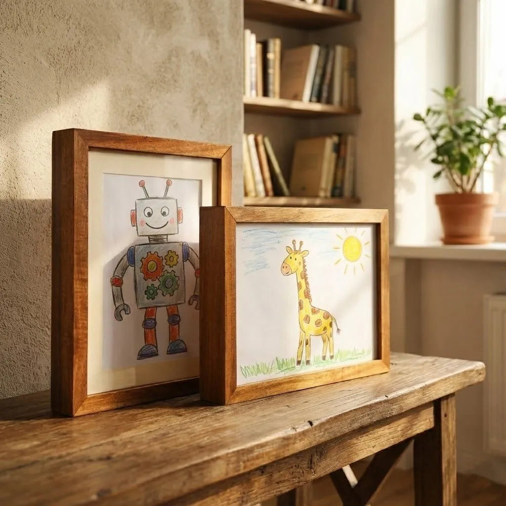 Kids' Artwork Frame with Front-Opening Storage Compartment