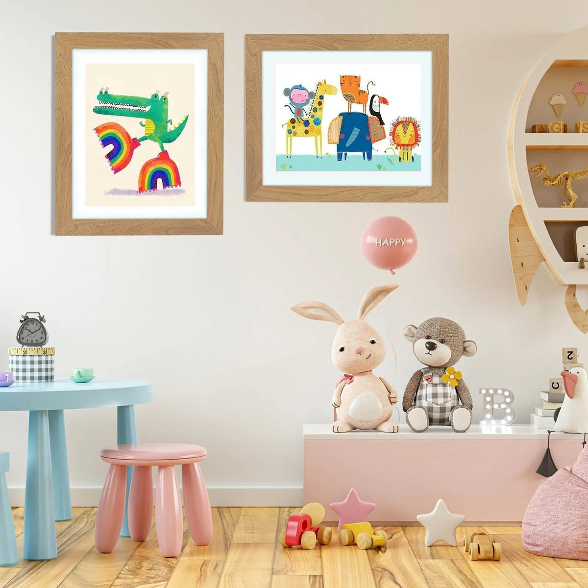 Kids' Artwork Frame with Hinged Opening for A4 Drawings