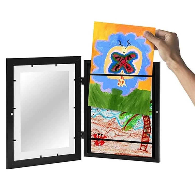Kids' Artwork Frame with Hinged Opening for A4 Drawings