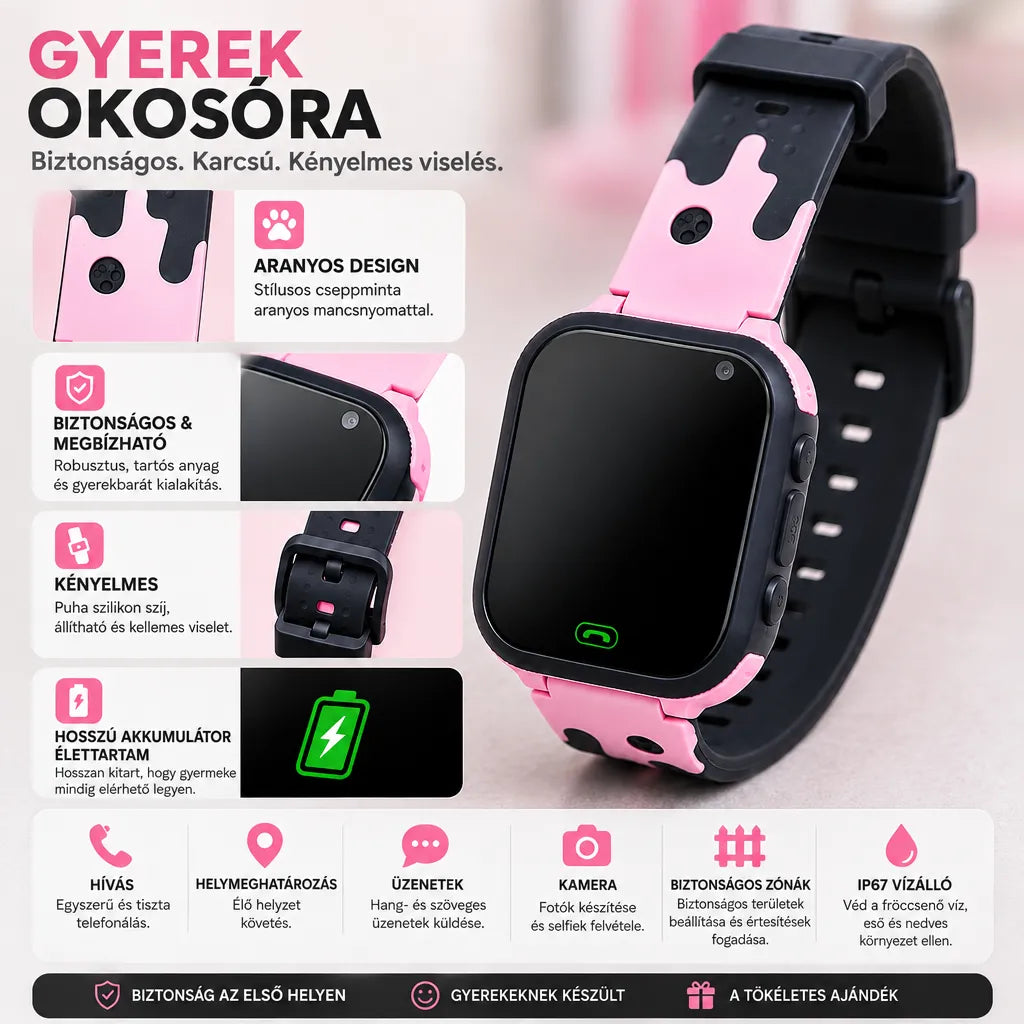 Kids' Smartwatch with GPS and Camera