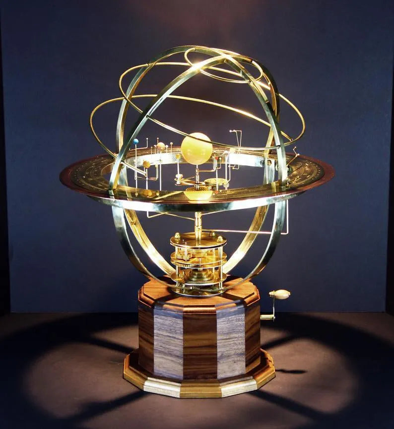 Large Solar System Orrery Model with Semi-Precious Gemstones