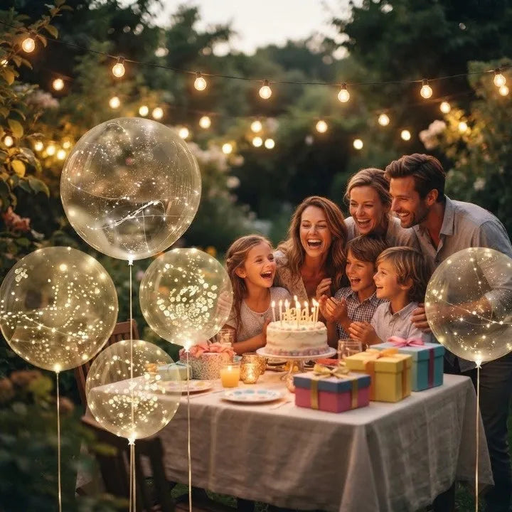 LED Balloon Set with Warm Lights (10-Pack)