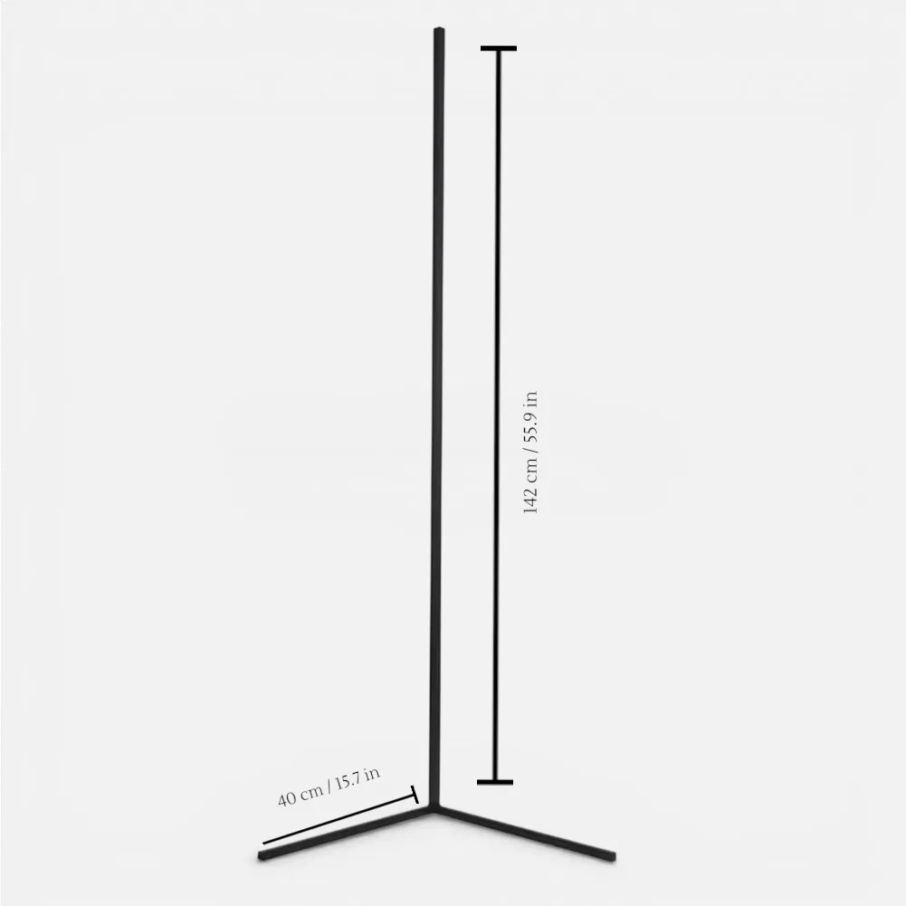 LED Corner Floor Lamp with Adjustable Brightness and Remote Control