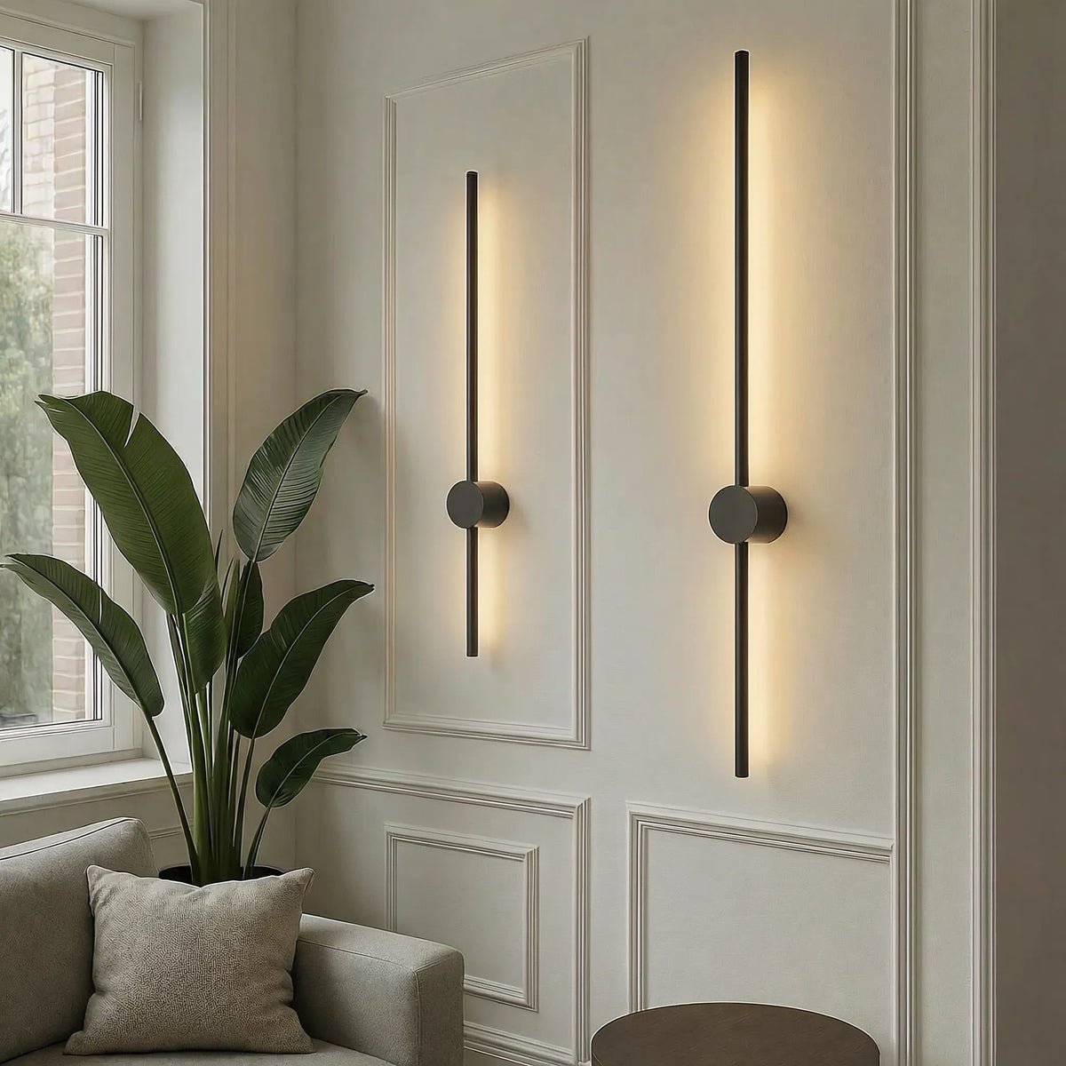 Linear Iron and Acrylic LED Wall Light Fixture