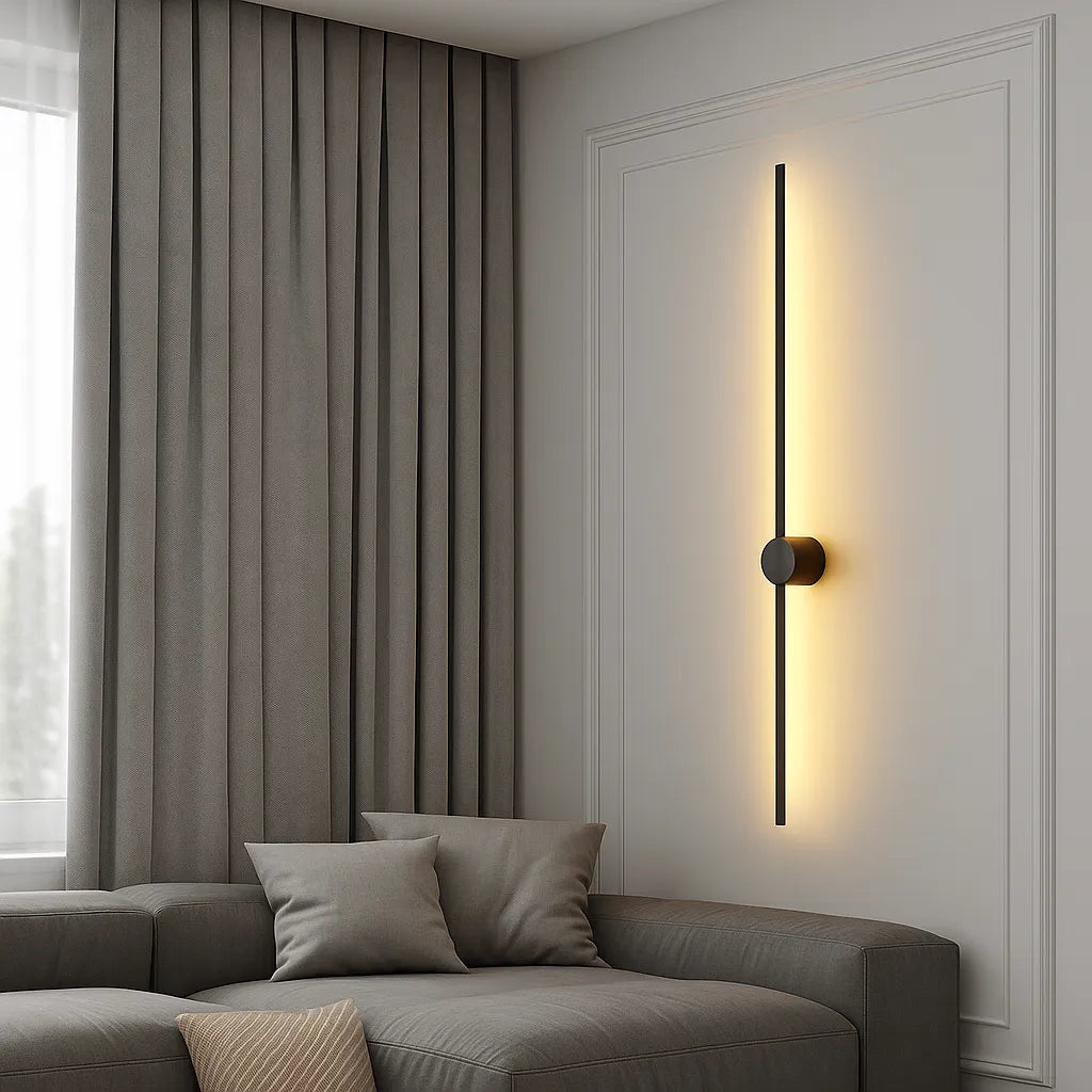 Linear Iron and Acrylic LED Wall Light Fixture