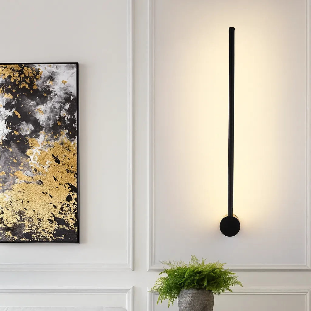 Linear Iron and Acrylic LED Wall Light Fixture