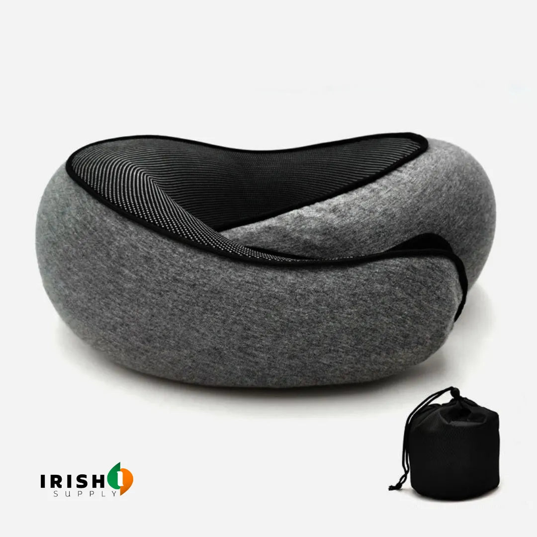 Memory Foam Travel Neck Pillow with Front Support Buckle