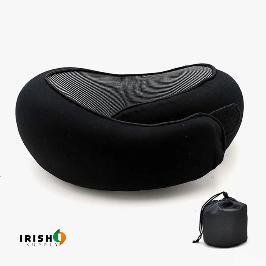 Memory Foam Travel Neck Pillow with Front Support Buckle