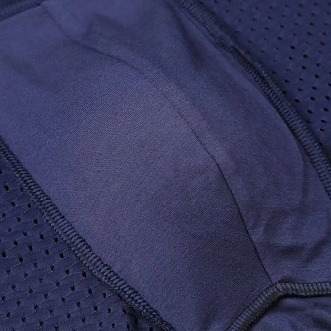 Men's Breathable Viscose Boxer Briefs with Front Mesh Panel