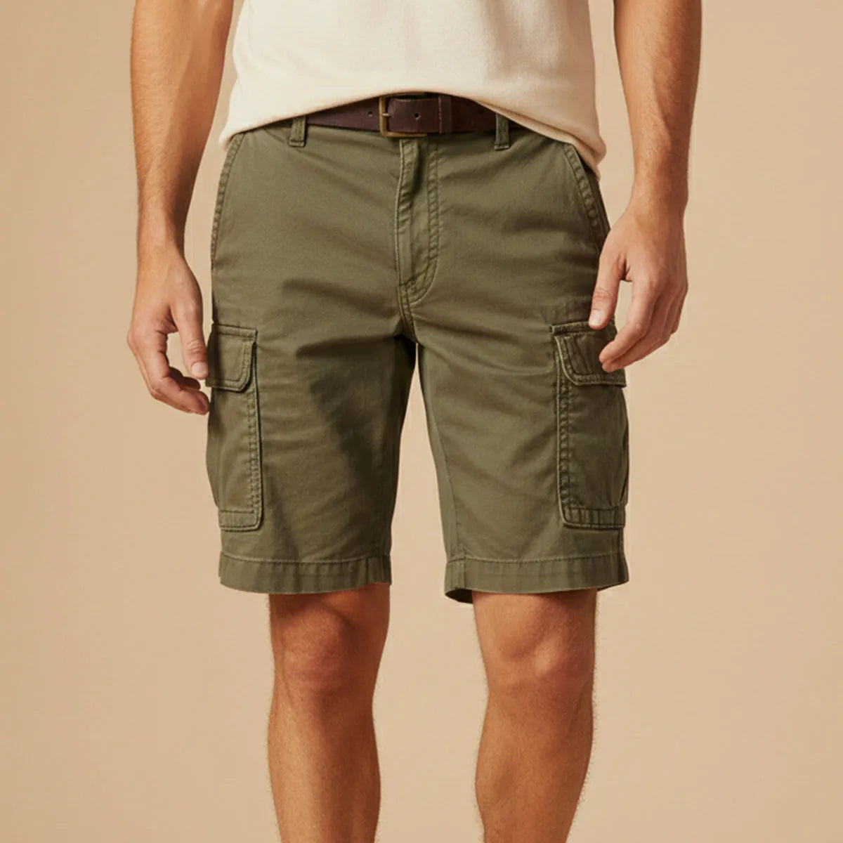Men's Cargo Shorts with Flap Pockets
