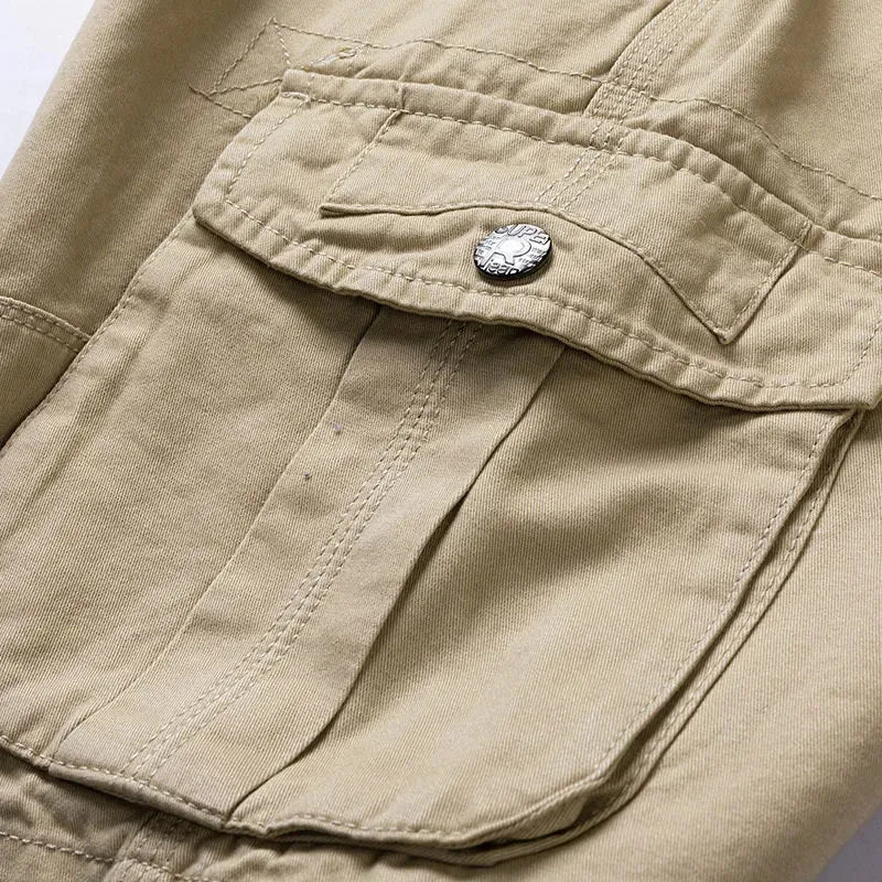 Men's Cargo Shorts with Multi-Pockets and Belt