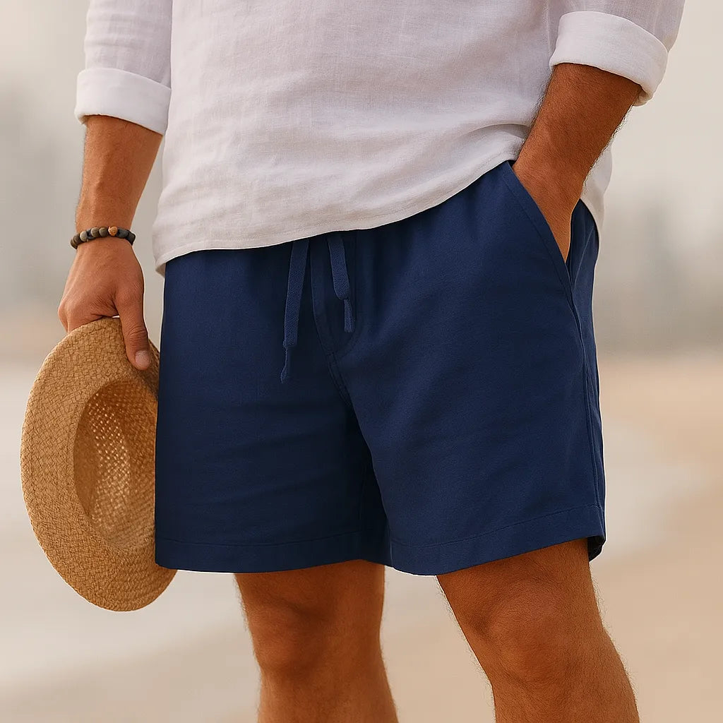 Men's Cotton Linen Shorts with Breathable Fit