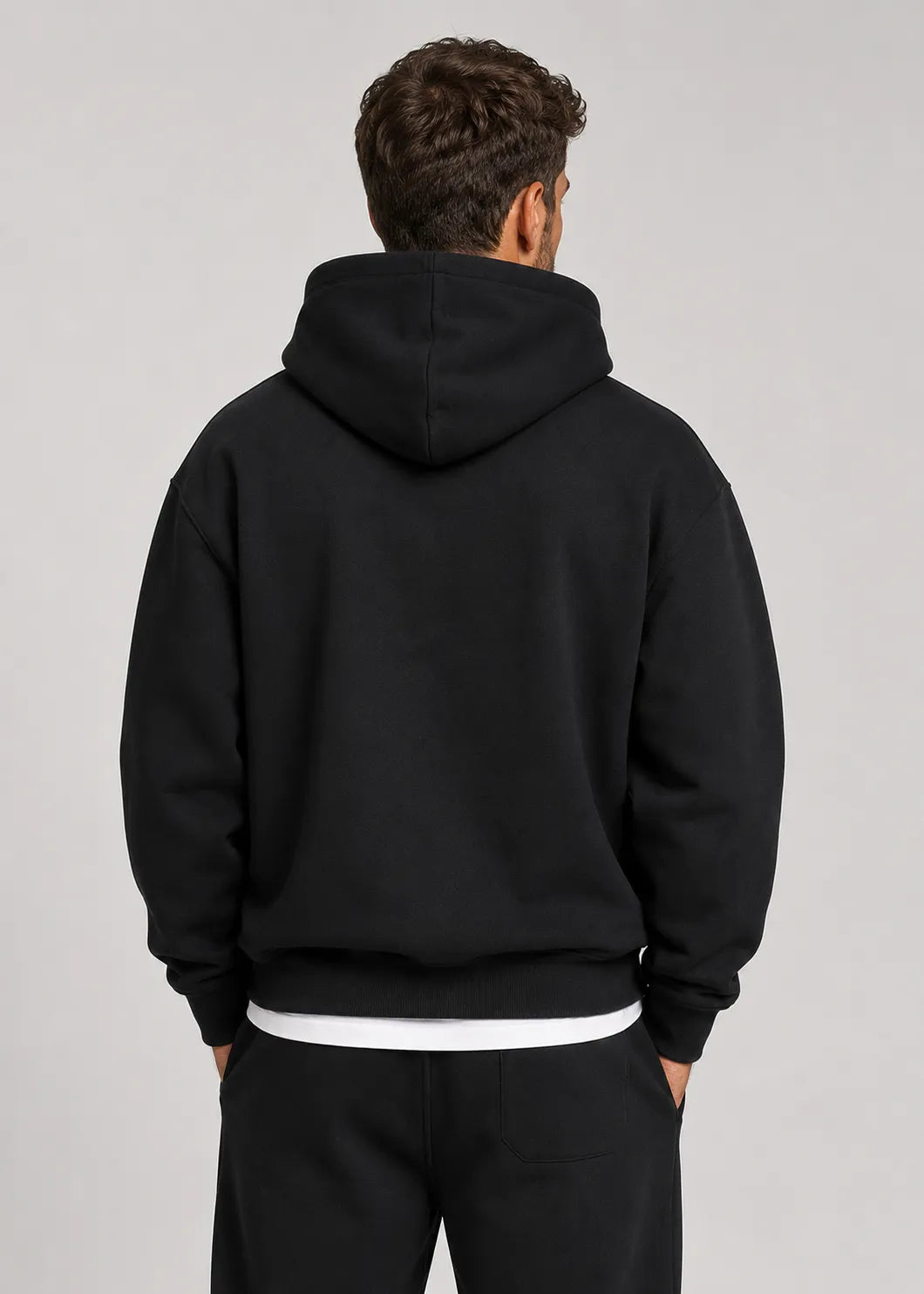 Men's Hoodie and Sweatpants Set with Relaxed Fit